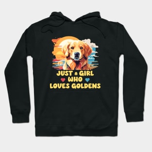 Just A Girl Who Loves Goldens - Golden Retriever Hoodie